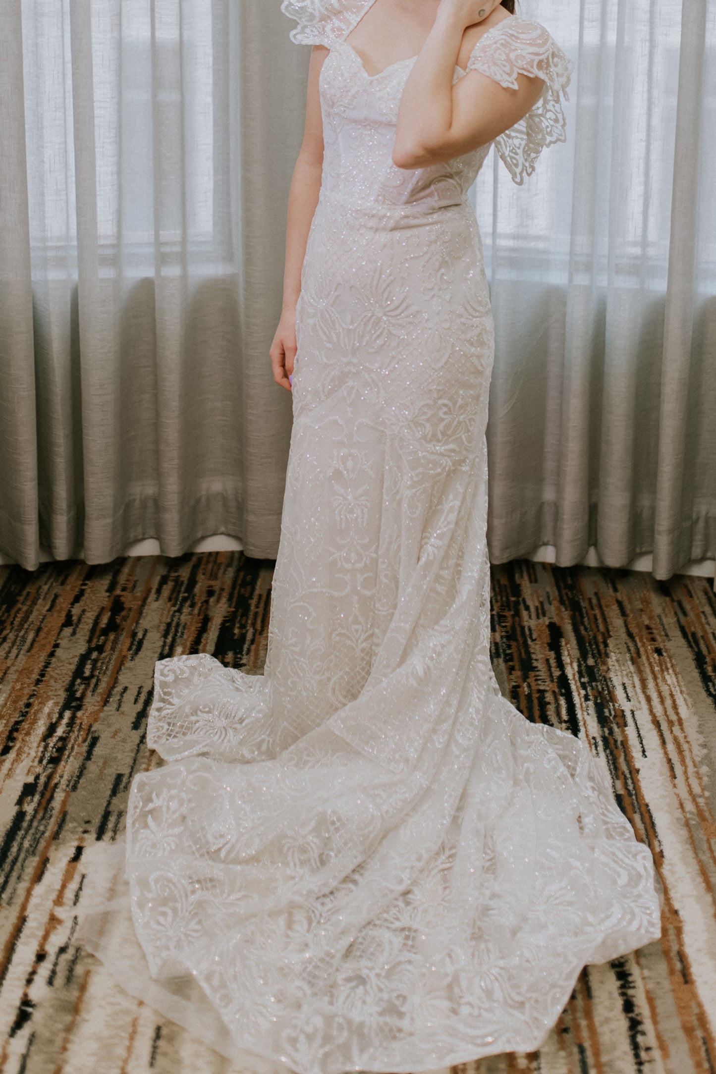 The Dolce Dress-OFF THE SHOULDER SPARKLE MERMAID DRESS