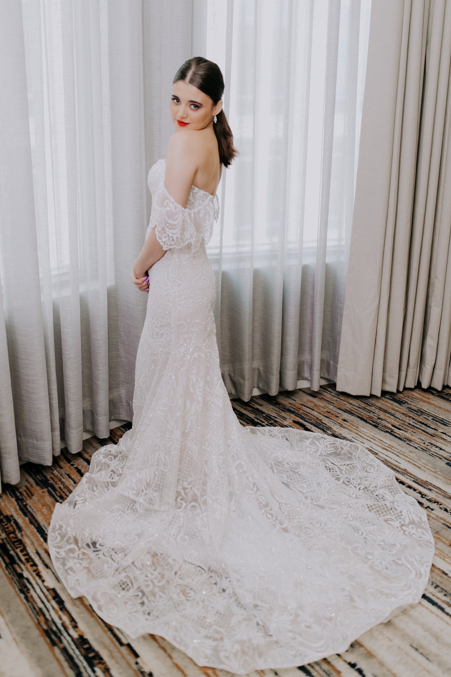 The Dolce Dress-OFF THE SHOULDER SPARKLE MERMAID DRESS