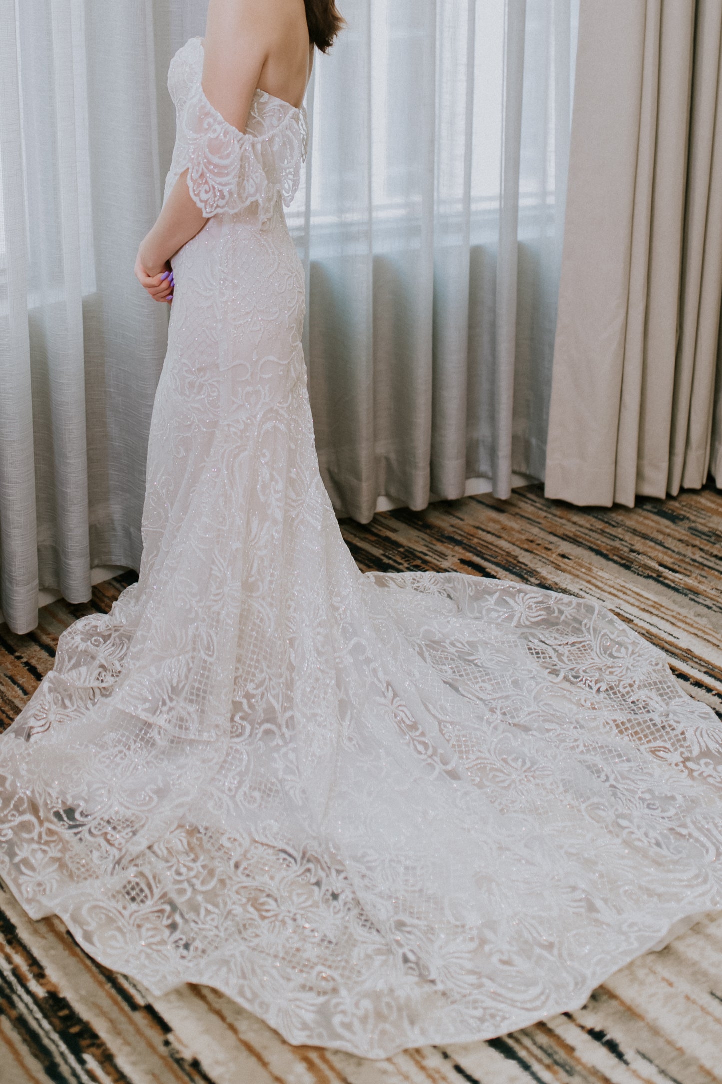 The Dolce Dress-OFF THE SHOULDER SPARKLE MERMAID DRESS