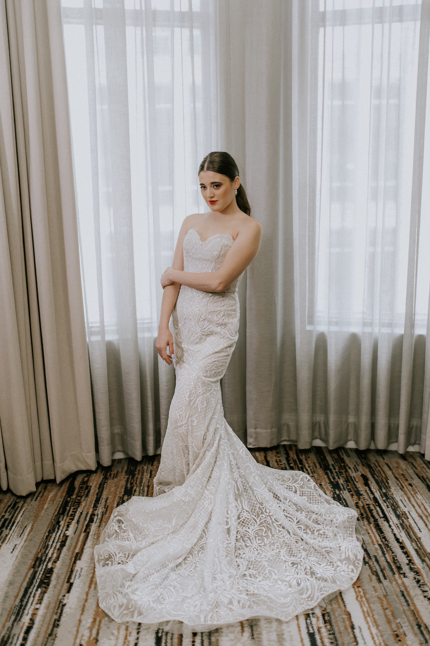 The Dolce Dress-OFF THE SHOULDER SPARKLE MERMAID DRESS