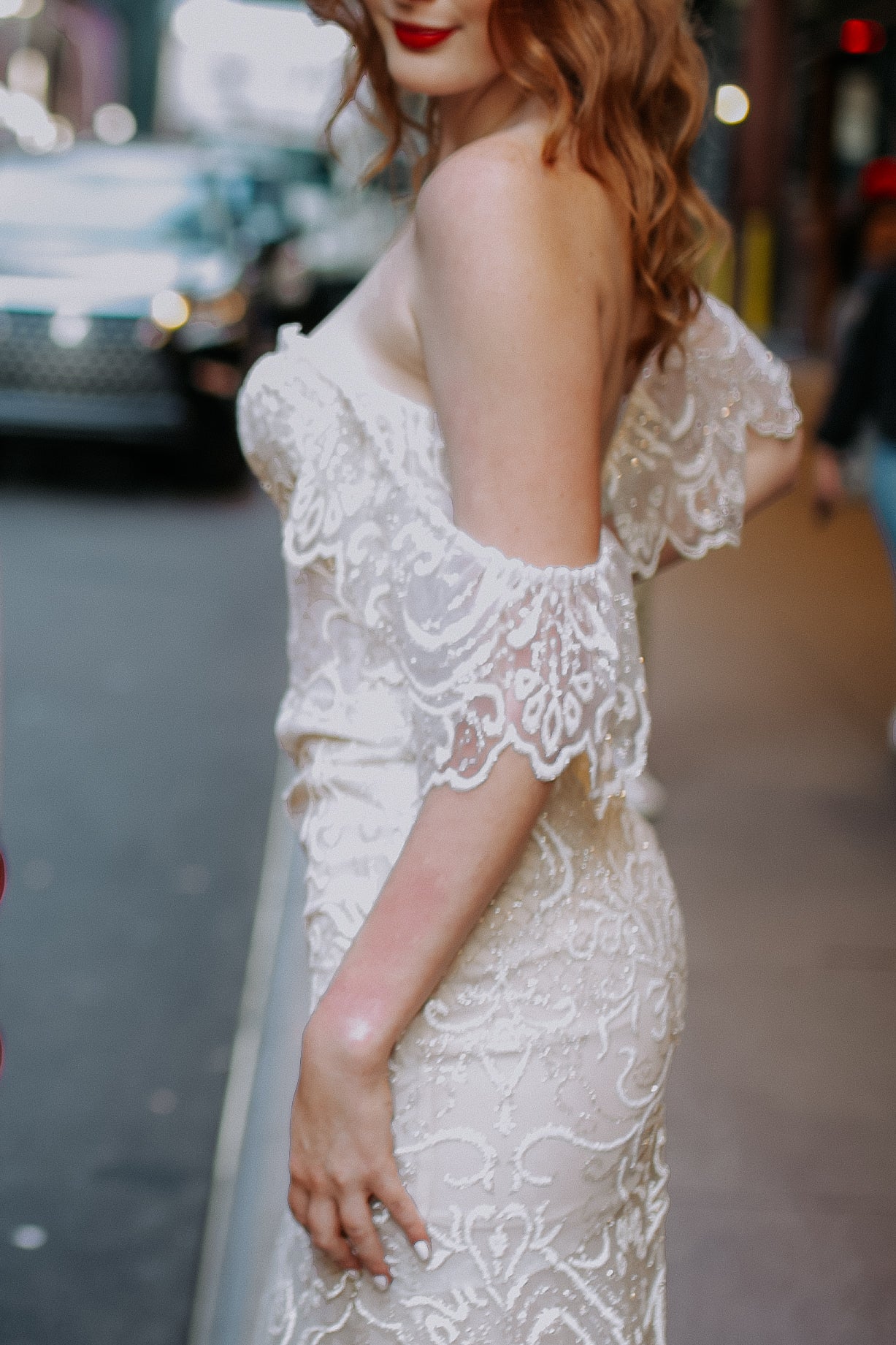 The Dolce Dress-OFF THE SHOULDER SPARKLE MERMAID DRESS