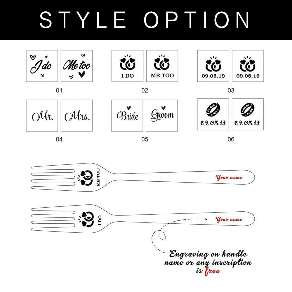 1 Pair Personalized Forks