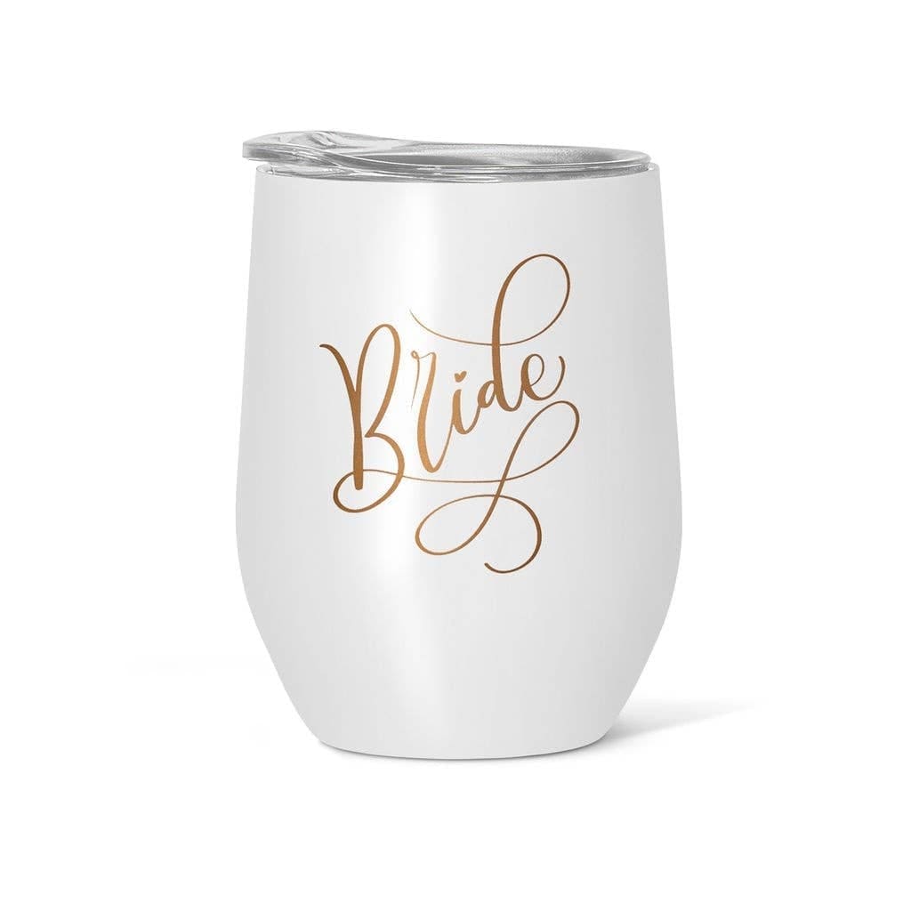 16 oz. Stainless Steel Bride or Groom Wine & Coffee Tumblers