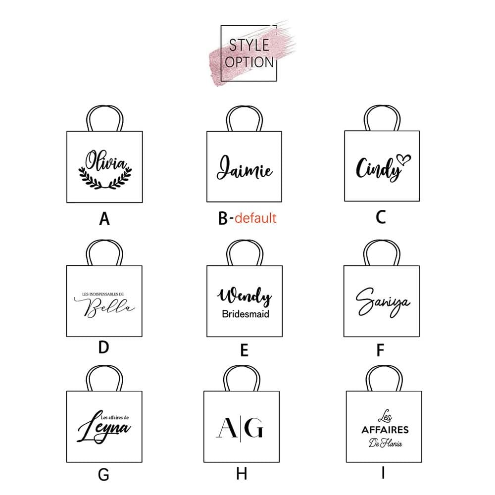 Personalized Burlap Tote Bag
