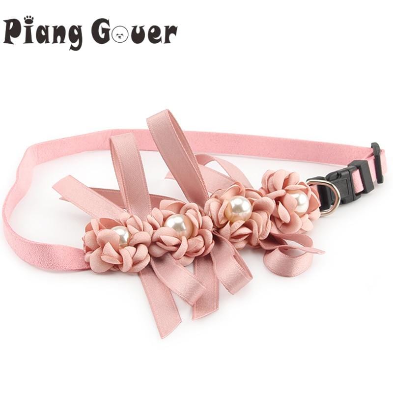 Wedding Flower Pet Collar