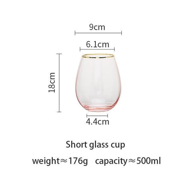 Gold Border Glass Cup