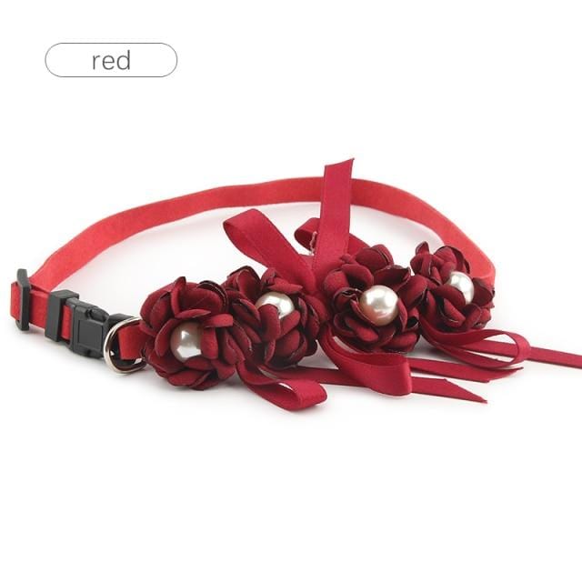 Wedding Flower Pet Collar