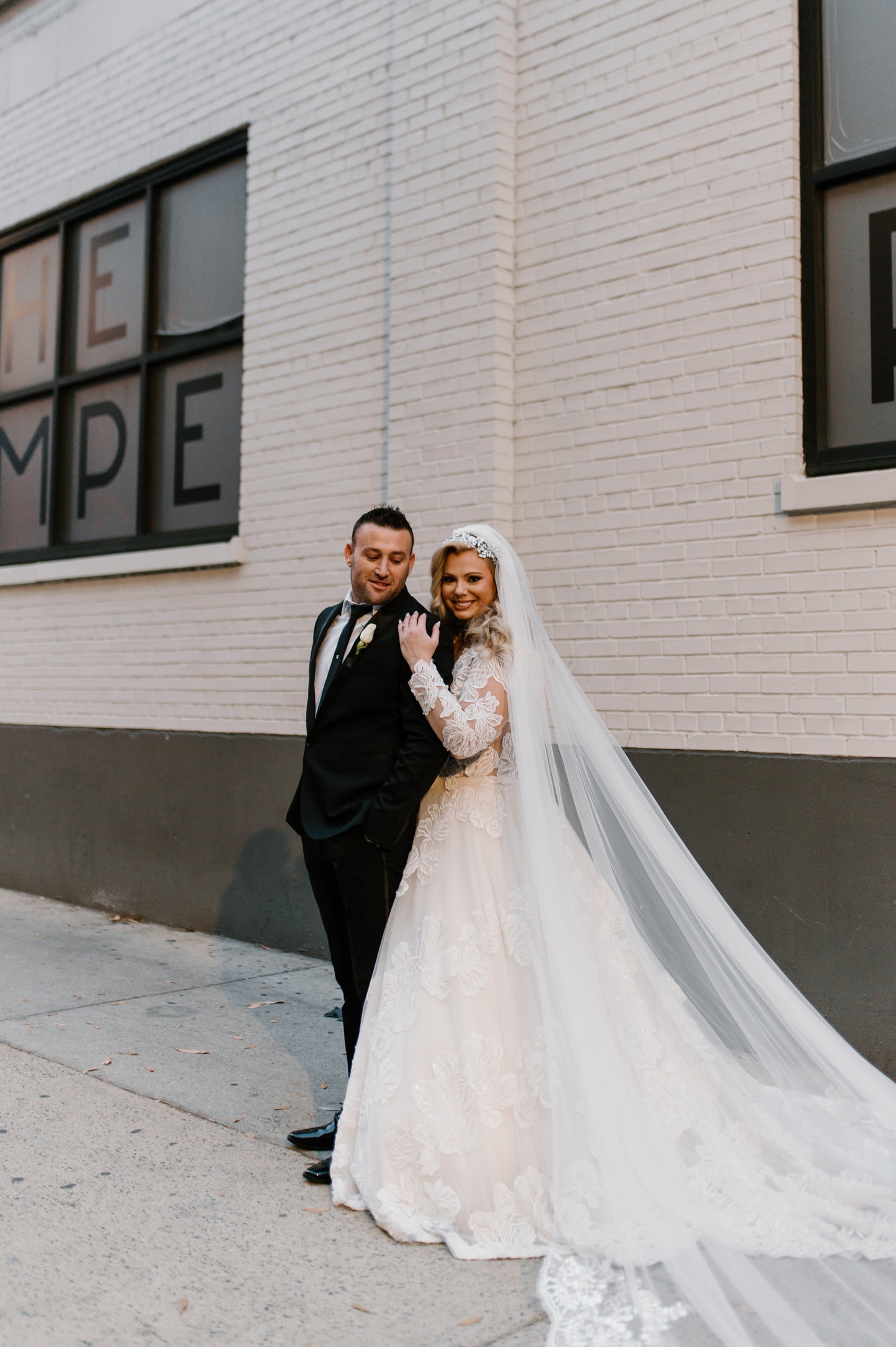 The Willow Dress-Luxury Beaded Lace Long Sleeve Champagne Wedding Dress