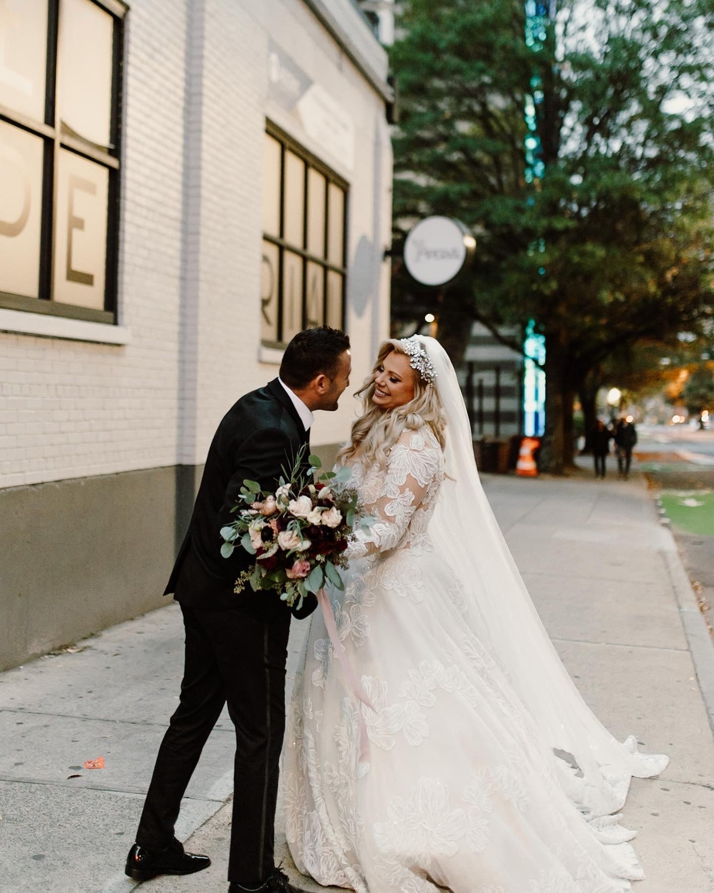 The Willow Dress-Luxury Beaded Lace Long Sleeve Champagne Wedding Dress