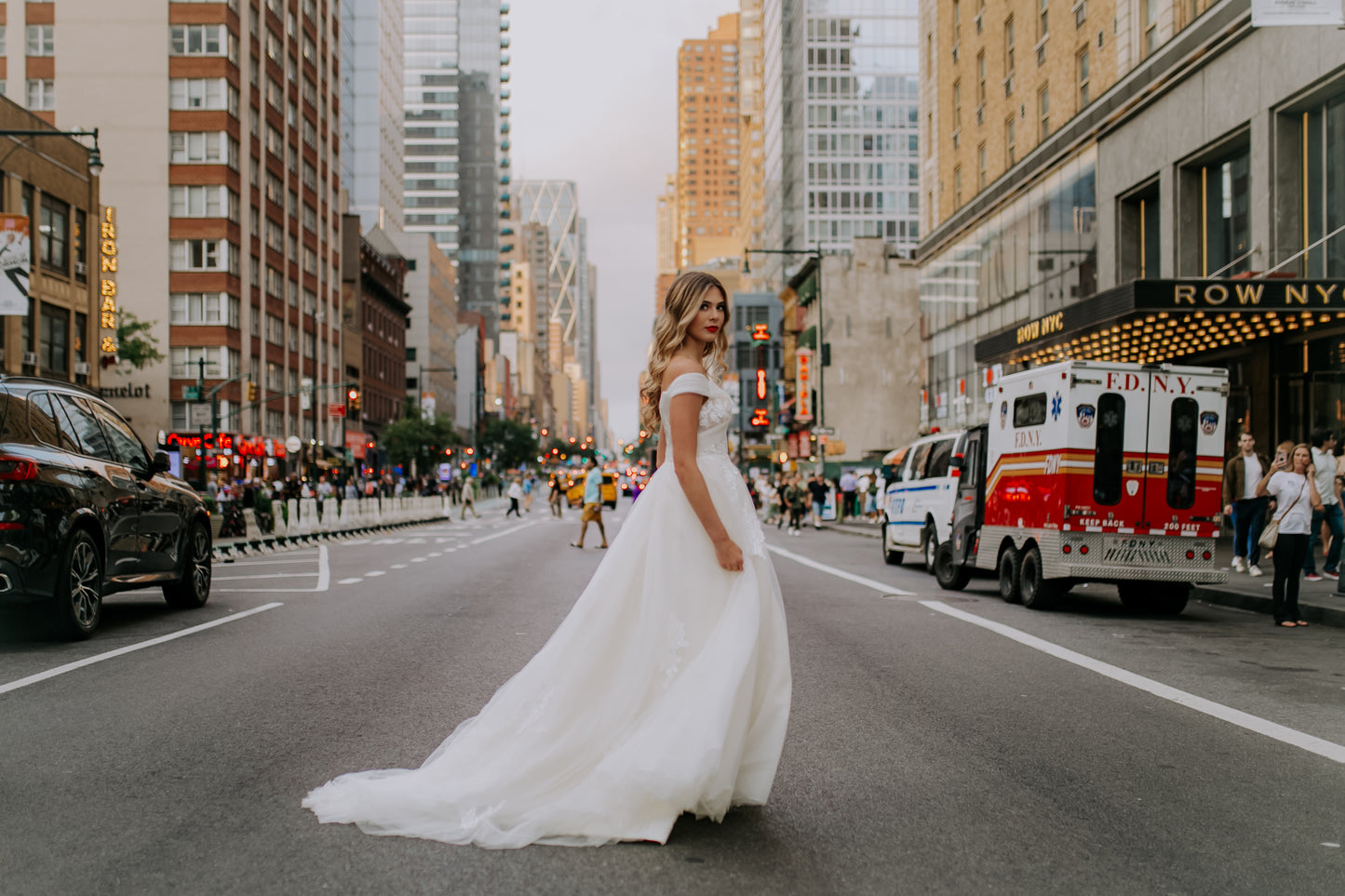 Ivory Chiffon Wedding Gown -'The Pearl"