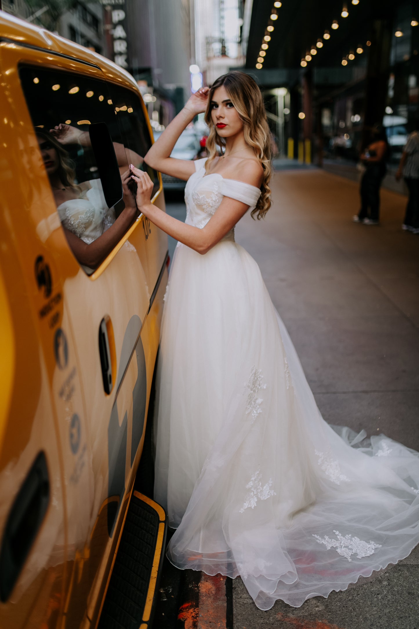 Ivory Chiffon Wedding Gown -'The Pearl"