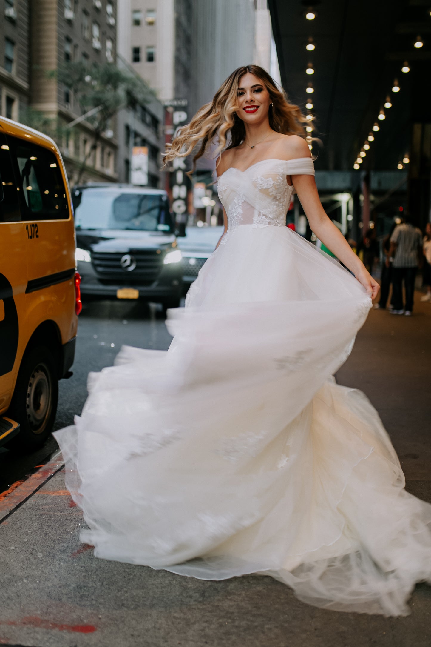 Ivory Chiffon Wedding Gown -'The Pearl"