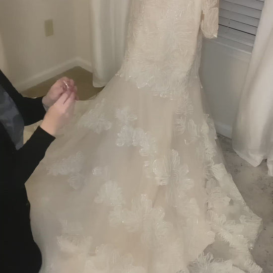 wedding dress bustle Pin
