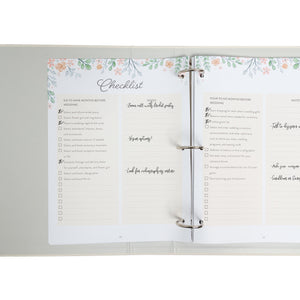 Bridal Wedding Planner Organizer, White
