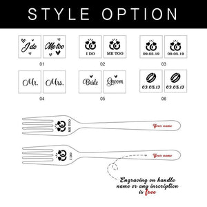 1 Pair Personalized Forks