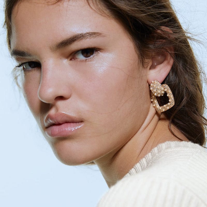 Muti Color Crystal Drop Earrings