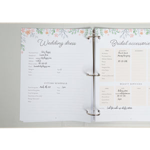 Bridal Wedding Planner Organizer, White