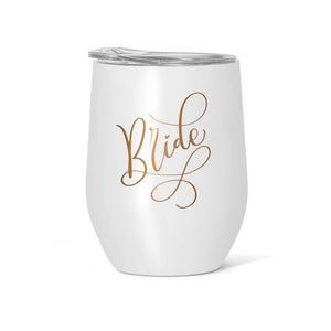 16 oz. Stainless Steel Bride or Groom Wine & Coffee Tumblers