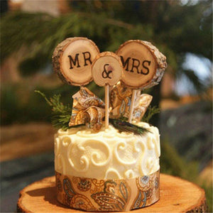 3pcs/set Mr&Mrs Cake Topper