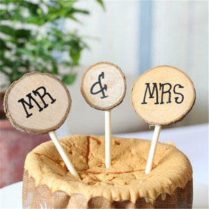 3pcs/set Mr&Mrs Cake Topper