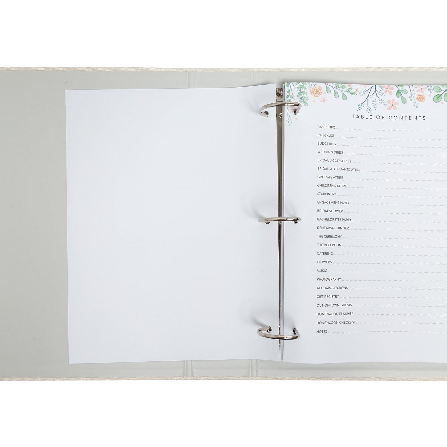 Bridal Wedding Planner Organizer, White