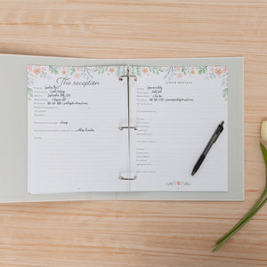Bridal Wedding Planner Organizer, White