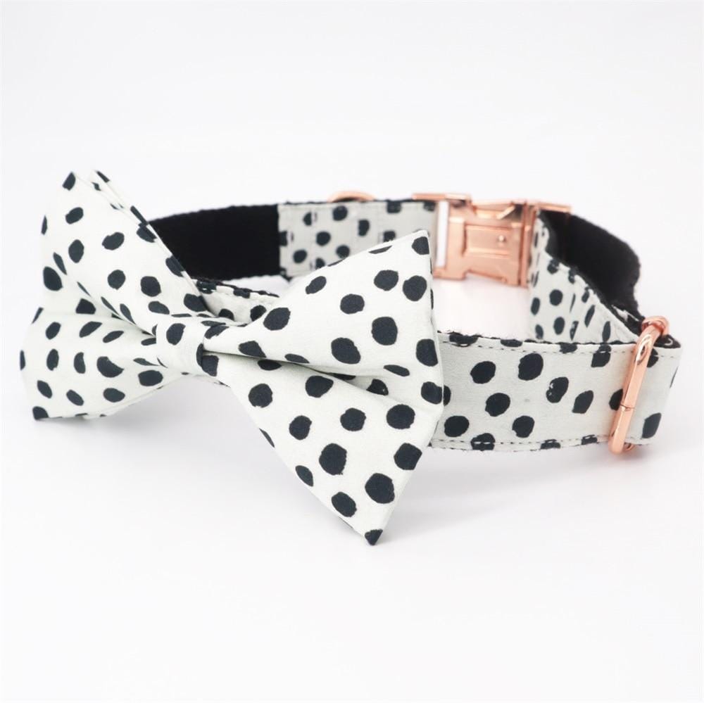 Polka dots Dog Collar and Lease Set