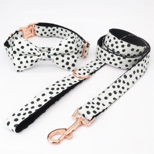 Polka dots Dog Collar and Lease Set