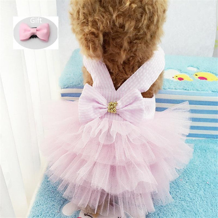 Dress for Dogs With Hair Bow