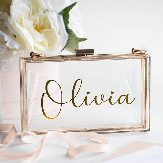 Custom Acrylic Bridal Clutch