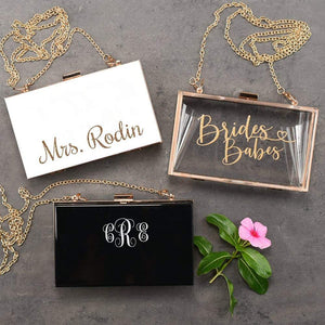 Custom Acrylic Bridal Clutch