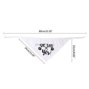 Dog Wedding Bandana My Humans are Getting Married She Said Yes Pet Triangle Bib Scarf Neckerchief Engagement Announcemet|Dog Accessories|
