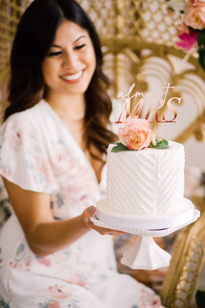5" Glam Almost Mrs Cake Topper, Acrylic