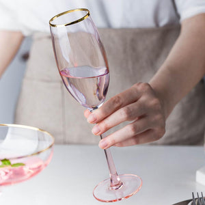 Gold Border Glass Cup