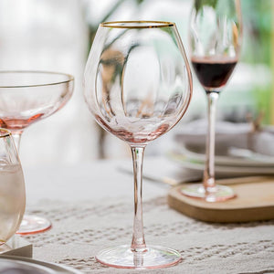 Gold Border Glass Cup