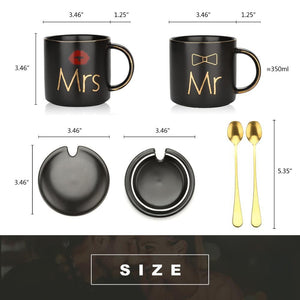 Mr and Mrs Coffee Mugs Cups Set