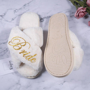 Personalized Bride Bridesmaid/Slippers