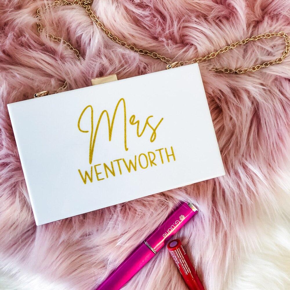 Personalized Custom Acrylic Clutch Bag