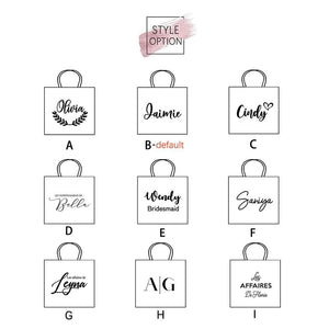 Personalized Burlap Tote Bag