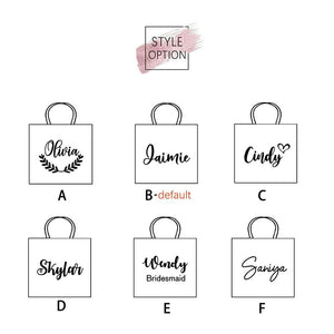Personalized Wedding  Burlap Tote