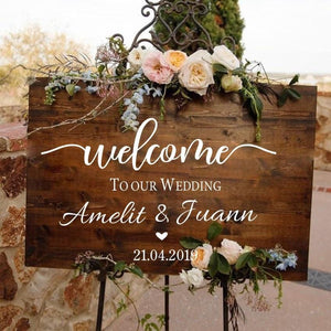 Welcome Wedding Sign Wall Stickers Vinyl Decal