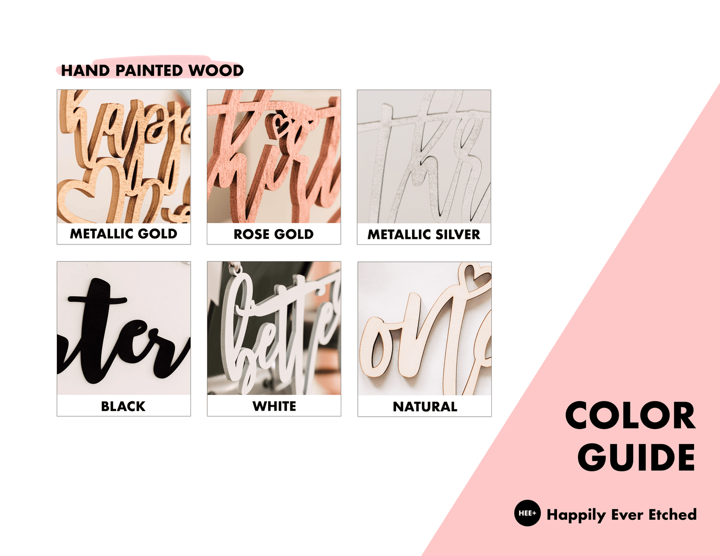 Modern Bride & Groom Place Cards, Wood