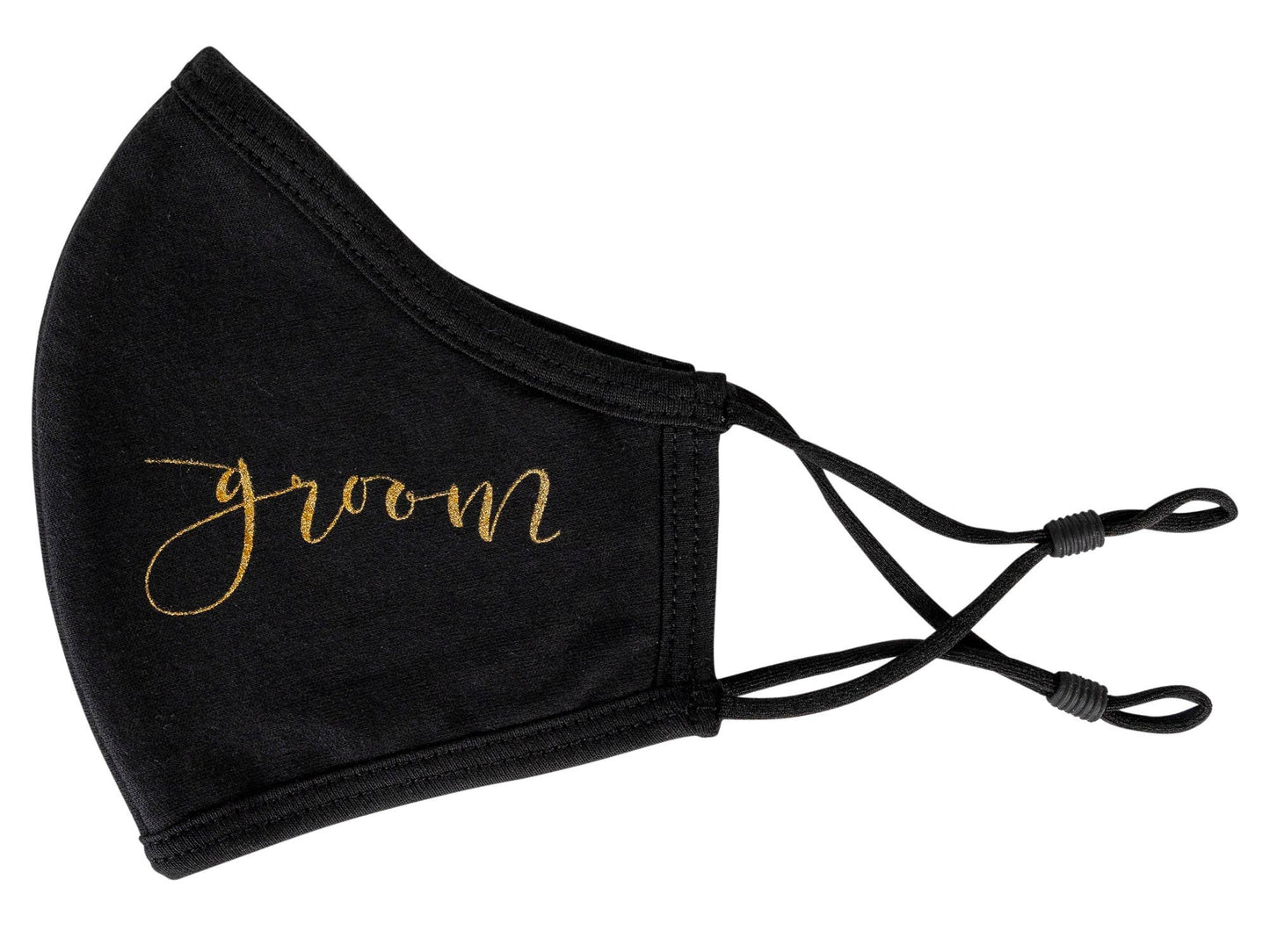 Black Adjustable Face Mask with Groom Logo