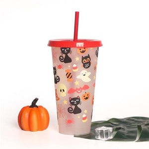 Halloween Coffee Mug With Straw
