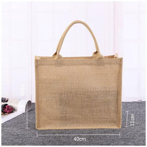 Personalized Burlap Tote Bag