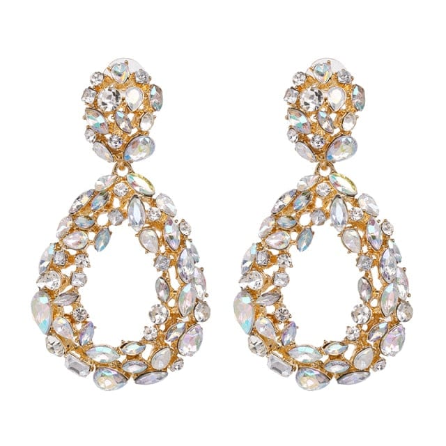 Muti Color Crystal Drop Earrings