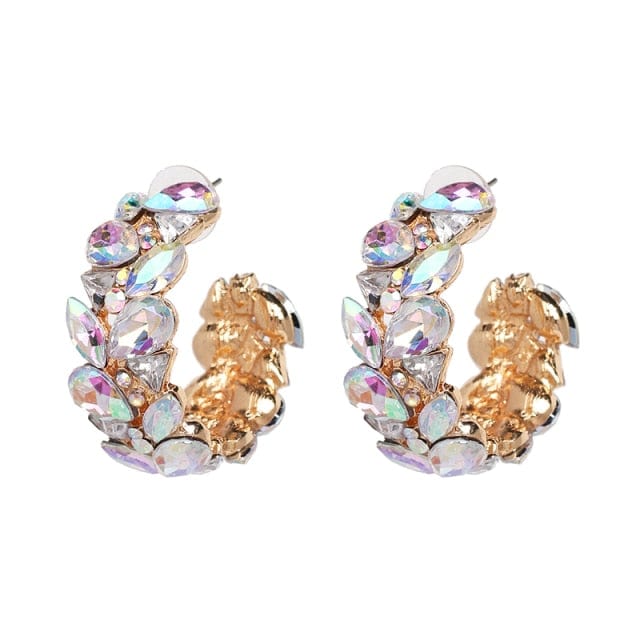 Muti Color Crystal Drop Earrings
