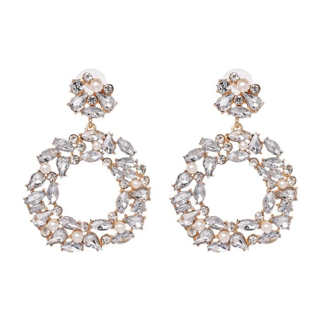 Muti Color Crystal Drop Earrings