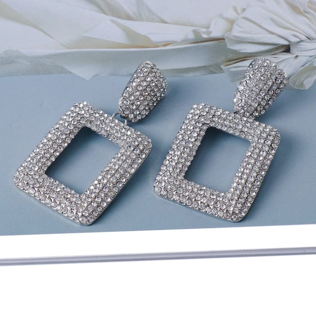Muti Color Crystal Drop Earrings