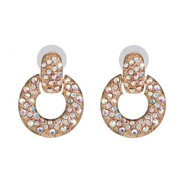 Muti Color Crystal Drop Earrings